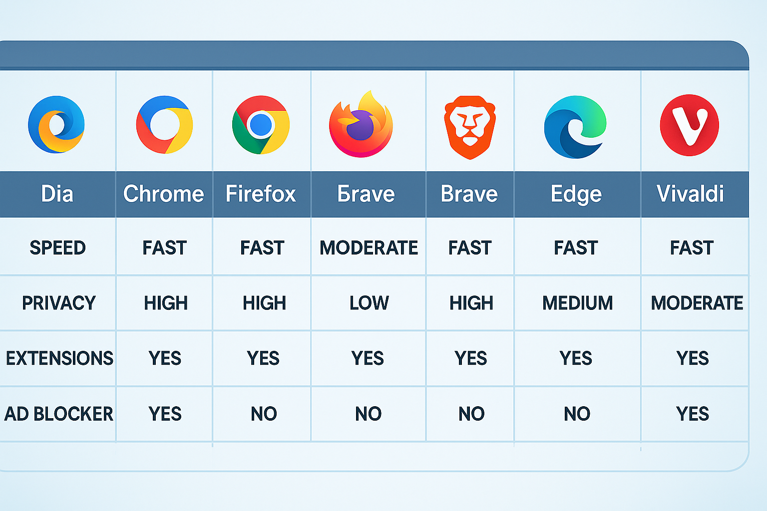 Dia Browser vs Other Browsers: पूरी तुलना गाइड हिंदी में | Comparison of Dia Browser vs Other Browsers in Hindi 1 Comparison of Dia Browser vs Other Browsers